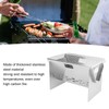 Folding Charcoal BBQ Grill Stainless Steel Mini Detachable Portable Barbecue