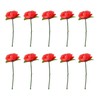 Dwuww 10pcs Red Folding Rose Appearing Magic Tricks, Close Up