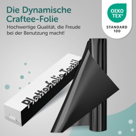 CRAFTEE - Plotter Film Textile I Plotter Vinyl Film I Flex Film Plotter Textile I Vinyl Film Plotter I Plotter Film Vinyl I Plotter Accessories - (Black)