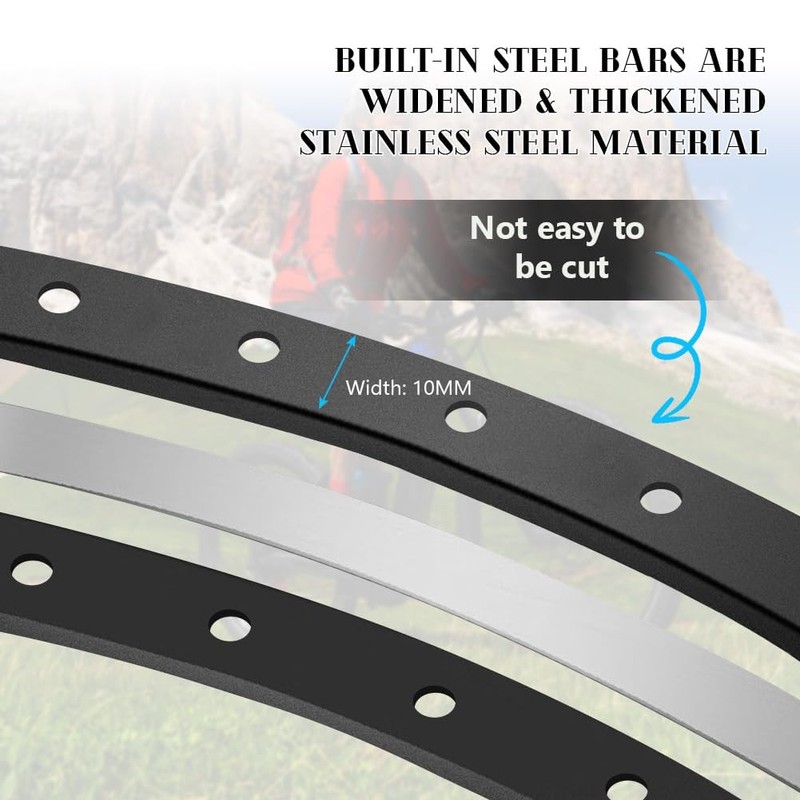 Flintronic Multi-use Security Tie & Bike Lock, 3-Wheel Recodable Combination,