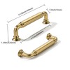 khtumeware 2-Pack Champagne Bronze Heavy-Duty Solid Cabinet Pulls, 3-1/2 Inch