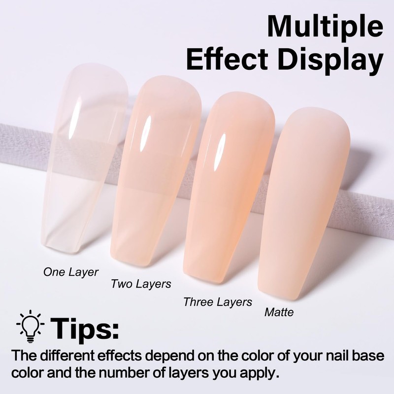 AIMEILI Soak Off U V LED Nude Gel Nail Polish