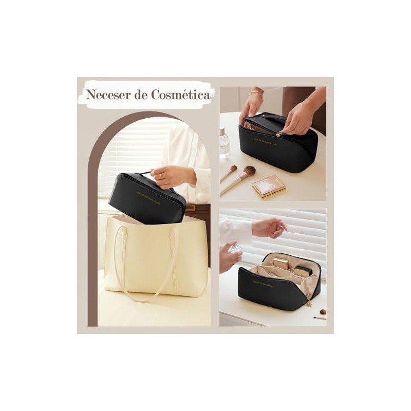 Bolsa de Cosmeticos Viaje, Neceser Maquillaje Impermeable, Makeup Bag Portátil,