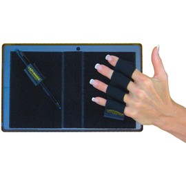 LAZY-HANDS Heavy-Duty 4-Loop Grips (x2 Grips) for MS Surface with Stylus Grip - FITS Most - Black