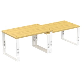 Wobmmi Kitchen Cabinet Organization Shelf，Set of 2 Height Adjustable Storage Racks，Stackable，Expandable，Countertop Shelves Organizer，Pantry Shelving