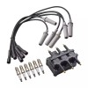 CNPAPC 6X Spark Plugs + Wire & Ignition Coil For