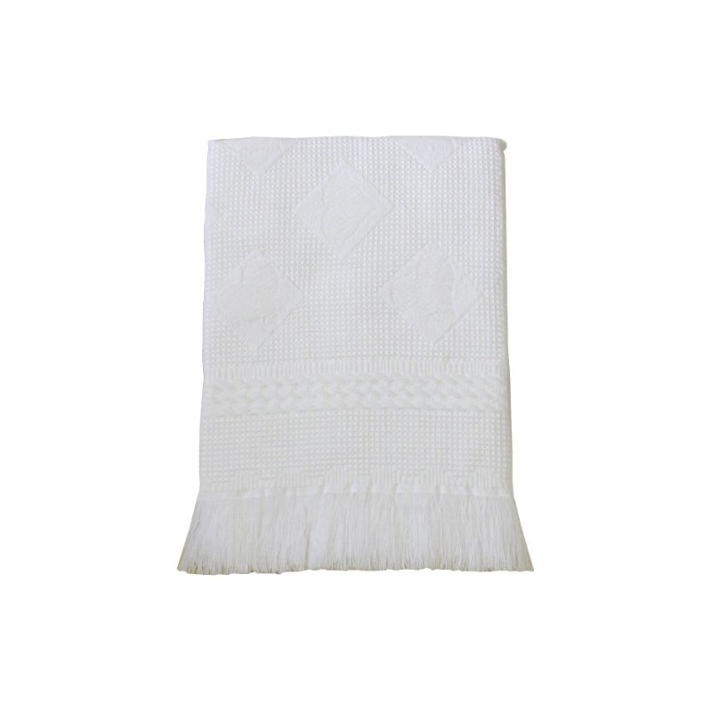 BabyPrem Baby Large Soft Acrylic Hearts Shawl Blanket 122 x