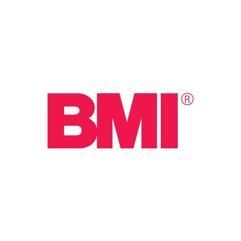 BMI 406341030 7646970003 Pocket Measuring Tape with Sight Window, White/Red,