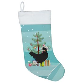 Caroline's Treasures BB9201CS Polish Poland Chicken Christmas Christmas Stocking, Teal Fireplace Hanging Stockings Christmas Season Party Decor Family Holiday Decorations