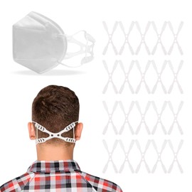 The Best mask Holders to Protect Ears，for Back of Head mask Extenders Ear Savers，Suitable for Long-Term Wearing of Masks，with Multi-Level Size Adjustment，White 20 pc