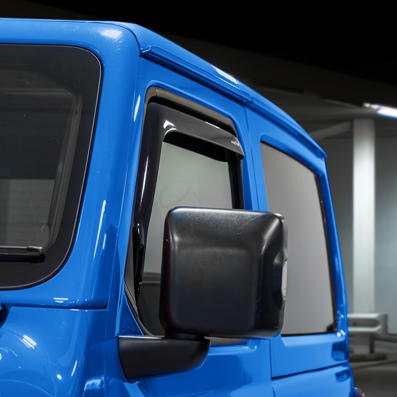 Goodyear Shatterproof in-Channel Window Deflectors for Jeep Wrangler JL 2018-2026,