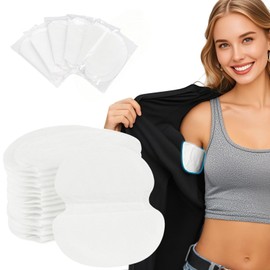 Armpit Sweat Pads, 100 Pcs Individually Packaged Underarm Sweat Pads for Women and Men, Comfortable Unflavored, Non Visible, Large Area Back Adhesive, Disposa