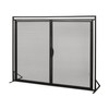 Roomfitters Durable Fireplace Screen with Mesh Double Doors, Freestanding Design