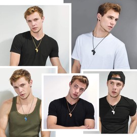 U7 Stainless Steel Africa Chain African Map Silver Pendant Necklace Jewellery For Women Men