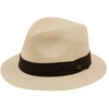 EPOCH Men's Summer Lightweight Short Panama Derby Fedora Flat Brim