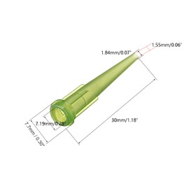 Recogwood 250Pcs 14ga x 1.26 Inches Industrial Blunt Tip Plastic Tapered Tip Dispensing Fill Needle, Olive