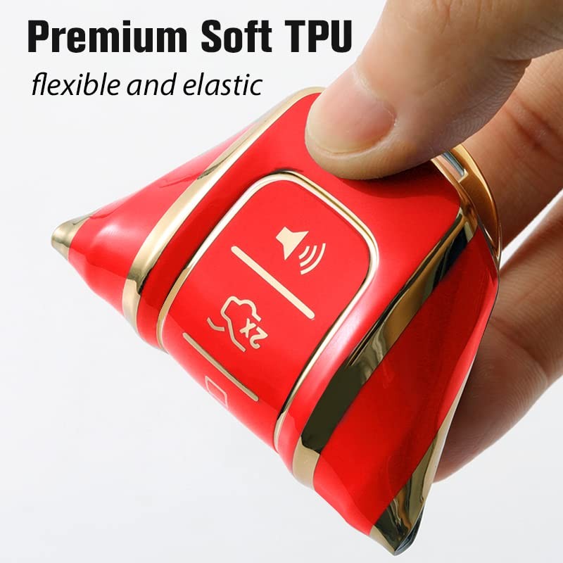 OLLEN TPU Key Fob Cover Fit for Ford C-Max Edge