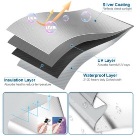 100% Blackout Curtains for Bedroom, Portable DIY Window Blinds, No Drill Window Shades & Blackout Blinds with Stickers & Tabs for Travel, Dorm Room, Media Room (Grey, 79" x 57")