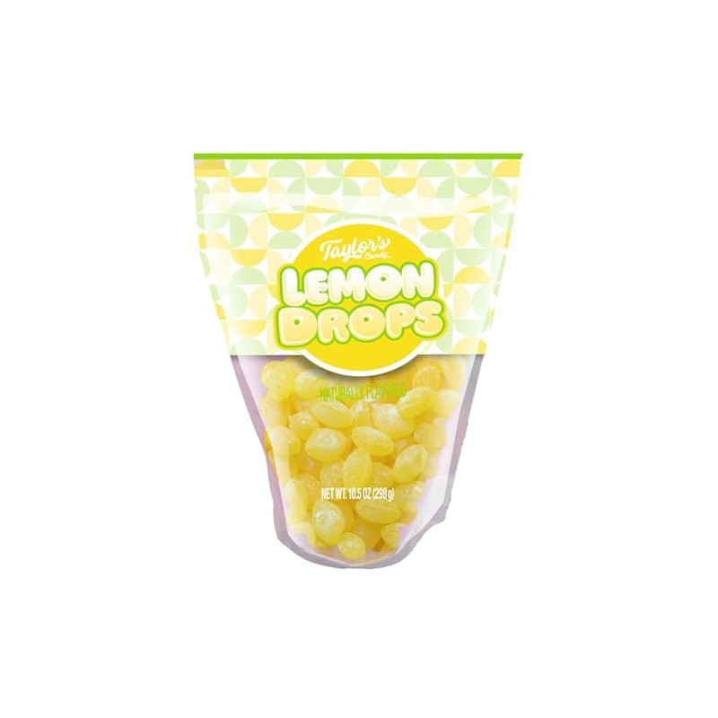 Lemon Drops, Naturally Flavored Hard Candy, 4/10.5 oz Re-Sealable Bags