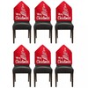 Christmas Dining Chair Covers Set - Stretchable Felt Chair Covers