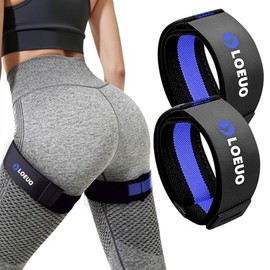 LOEUO - Bandas de botín para entrenar glúteos, bandas de restricción de flujo sanguíneo ajustables con antideslizante para entrenamiento, levantamient