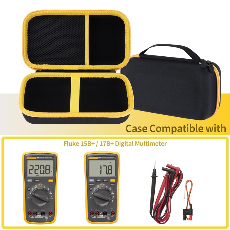 Peyyargo Storage Case Compatible with Fluke Fluke 15B+/17B+ Digital Multimeter