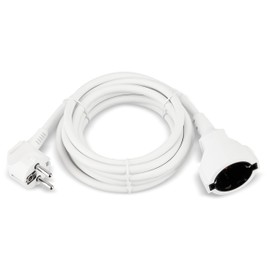 REV REV Verl?ngerungskabel - Verl?ngerung 3m mit Winkelstecker, 3680W, wei?