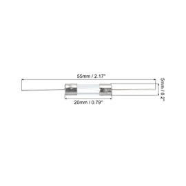 MECCANIXITY 10pcs Glass Tube Fuses, Axial-with Lead Wire 5x20mm 1A 250V for Replacing or Repairing Many Home Electronics (F1A)