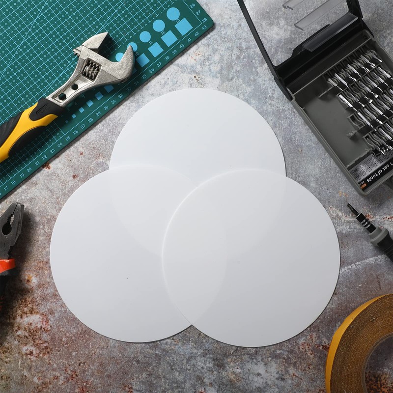 Sosation 6 Pcs Plastic Flat Blank Plate Wall Hole Cover