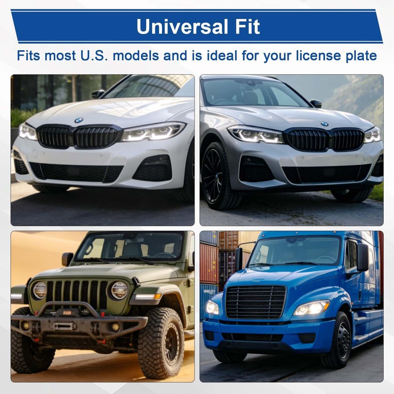 Clear License Plate Cover & Frames, 2PCS License Plate Protector