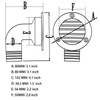 SHENGHUISS Boat Deck Drain,1 1/2 Inch (38MM) 90 Degree Floor