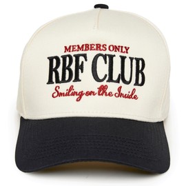 Two Tone Vintage Snapback Hat - RBF Club - Beige/Black
