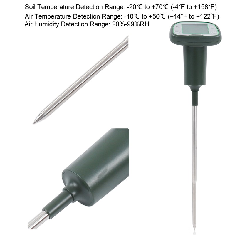 Soil Moisture Meter Air Temperature Humidity Detector Digital Plant Environment