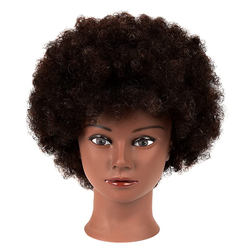 African Mannequin Head with 100% Human Hair Mannequin Head Curly