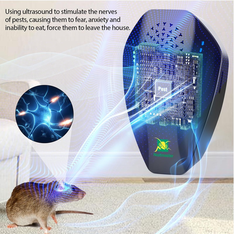 Neatmaster Ultrasonic Pest Repeller, Electronic Pest Repellent Ultrasonic Plug in