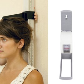 Medidor de Estatura, Medidor de Altura Altímetro Portátil de Estatura de Crecimiento Corporal de 2,2 M, Ventana de Visualización, Cinta Métrica Montada en la Pared