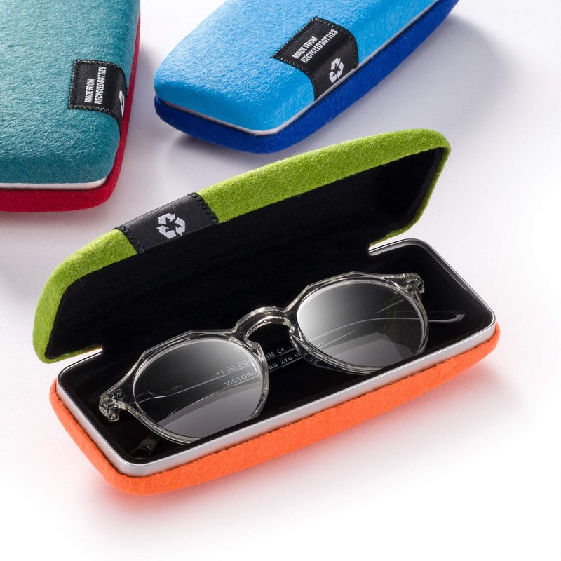 FEFI - Hard case glasses case with felt cover made