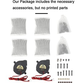 Toaot Air Filter, Nevermore Micro V5 Duo (Double Fan) Activated Carbon Filter Not Included Pressure Parts with Fan 5015 24V Front V2 Triden V0 Hardware Nuts