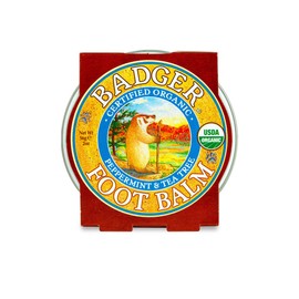 Badger Foot Balm (Peppermint & Tea Tree) [0.75 Ounce Tin]