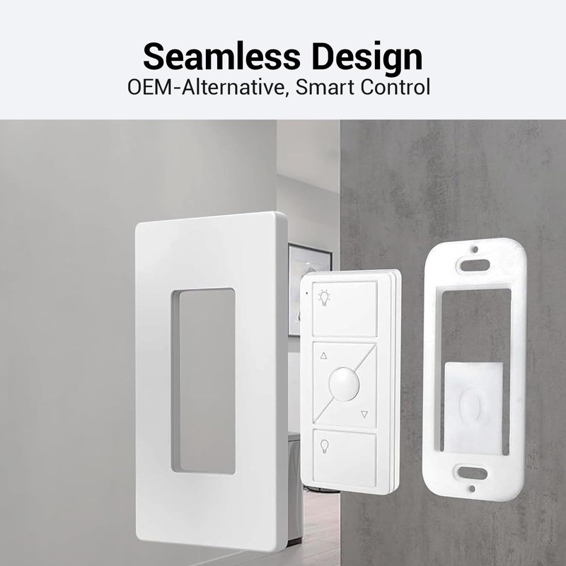 Remote Wallplate Bracket Compatible with Lutron Pico Remote Seamless Remote