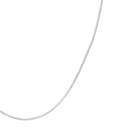AeraVida 1mm Italian Diamond Cut 925 Sterling Silver Chain Necklace | Sterling Silver Necklace for Women | Silver Link Chain Necklace Jewelry Gifts | Adjustable Long Chan Necklace