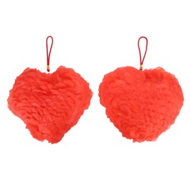 2PCS Petals Love Heart Porch Light Covers Hanging Hearts Porch Lamp Shade Cover for Front Door Wall Decor Red
