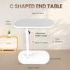 C Shaped End Table, Side Table for Sofa, End Table