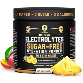 HRDWRK Electrolytes Powder with Magnesium, Potassium - Sugar Free Electrolytes Boost Endurance and Reduce Fatigue with This Electrolytes Supplement - Maximum Hydration - Keto Friendly
