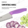 Farberware Precise Slice Serrated Santoku Knife, 7 Inch, Purple