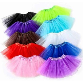 Girl Tutu Skirt for Little & Big Girls for Dance Party Costume 3 Layers Tulle Petticoat Fluffy Princess Ballet Dress Up Green