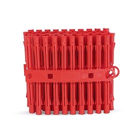Talon Red 5-5.5mm Wall Rawl Plugs Plastic Fixing Plug Euro Slot X1000 Trade Pack