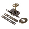Dophee 1Set Antique Bronze Full Mortise Mini Decorative Locks with