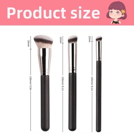 HIDOSNG Beauty Brushes, Foundation Brush, Concealer Brush, Concealer, Angled Under Eye Concealer Brushes, Beauty Foundation Contour Conceal Makeup Brush Set