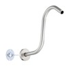 Shower Head Arm 10 Inch Brushed Nickel, RAINREVIVE S Shaped